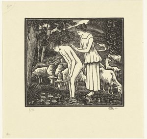 Daphnis Being Washed by Chloe (series title: Daphnis and Chloe)