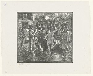 The Torchlight Procession (series title: Daphnis and Chloe) by Lucien Pissarro