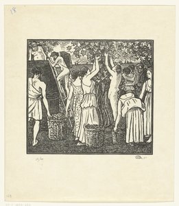 The Harvest (series title: Daphnis et Chloé) by Lucien Pissarro