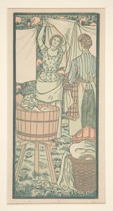 Hanging out the Wash by Lucien Pissarro