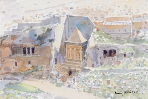 Ancient Tombs in the Kidron Valley, Jerusalem by Lucy Willis