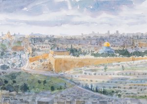 Jerusalem from The Mount Of Olives by Lucy Willis