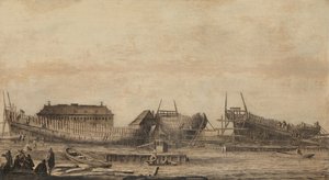 The Shipyard of the Amsterdam Admiralty by Ludolf Bakhuysen