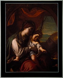 The Madonna & Child with St Anthony Abbott by Ludovico Carracci