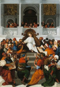 The Twelve-Year-Old Jesus Teaching in the Temple by Ludovico Mazzolino