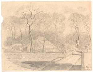 House at the Entrance to a Forest by Ludvig Find