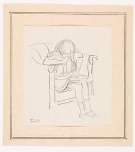 Girl Sitting in a Chair and Reading