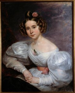 Portrait of a Young Woman by Ludwig August or Louis August Schwiter