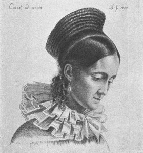 Charlotte Amalie Hassenpflug, 1820 by Ludwig Emil Grimm