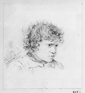 Portrait of a Boy Facing Right by Ludwig Emil Grimm