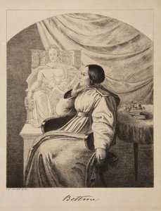 Portrait of the writer Bettine von Arnim 1785-1859, née Brentano, 1838