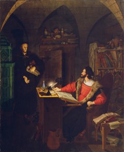 Faust and Mephisto in the Study by Ludwig Ferdinand Schnorr von Carolsfeld
