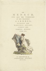 Woman by a rock (Title page for: M. Stuart, The human, as he appears on the known globe, 1803) by Ludwig Gottlieb Portman
