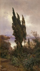 Garden in Front of the Royal Palace in Corfu by Ludwig Hans Fischer