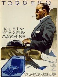 Torpedo Typewriter by Ludwig Hohlwein
