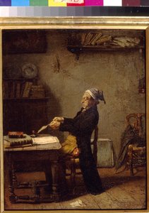 Scientist at work by Ludwig Knaus by Ludwig Knaus