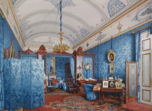 Interiors of the Winter Palace. The Dressing Room of Empress Maria Alexandrovna, 1857 by Ludwig Premazzi