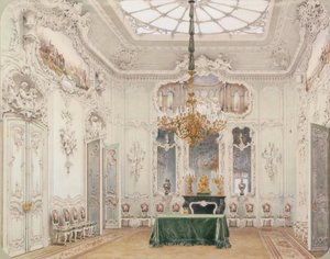 Interiors of the Winter Palace: The Green Dining Room by Ludwig Premazzi