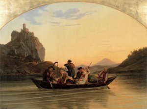 Crossing at Schreckenstein by Ludwig Richter