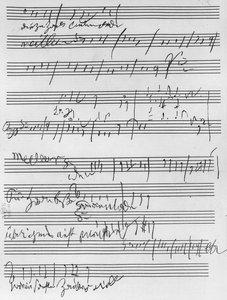 Handwritten Musical Score by Ludwig van Beethoven
