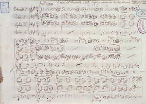 Page of the sheet music for Symphony no 6 in F major, opus 68, by Ludwig van Beethoven by Ludwig van Beethoven