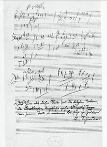 The Last Page of Music Written by the German Composer Ludwig van Beethoven