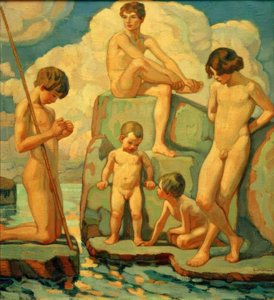 Five Boys on Rocks