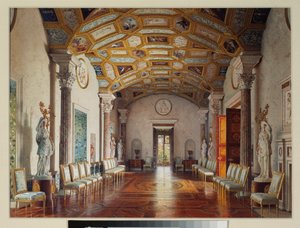 The Great Agate Hall in the Grand Palace of Tsarskoye Selo by Luigi Premazzi