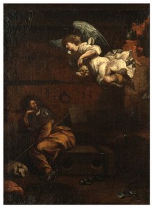 North Transept, Altar of San Rocco, Announcement of death in prison by Luigi Miradori