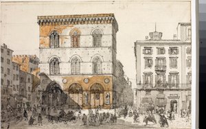 View of Orsanmichele church in Florence