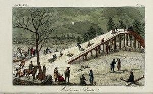 A Roller Coaster (Illustration from Il costume antico e moderno o storia del governo by Giulio Ferrario) by Luigi Giarrè