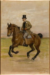 Vittorio Matteo Corcos on Horseback by Luigi Gioli