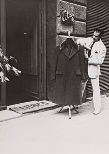 Angelo Litrico, Stylist of Nikita Khrushchev and John F. Kennedy, Juan Perón, Tito, Dwight D. Eisenhower, Outside His Shop in Rome