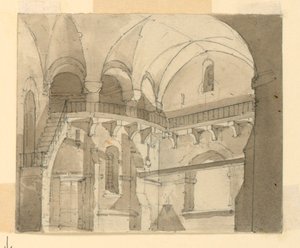 Stage Design, Interior of Prison by Luigi Ricci