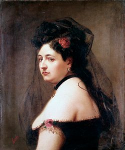 Portrait of Elisabetta Galletti Gianoli, Italian singer