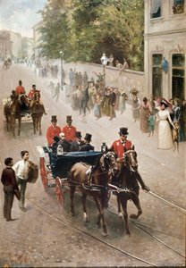The King of Italy Umberto I of Savoy in Monza by Luigi Sorio
