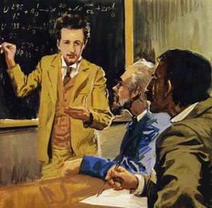 Albert Einstein took a degree in mathematics and physics by Luis Arcas Brauner