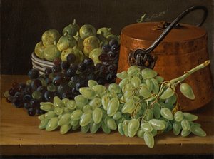 Still Life with Grapes, Figs, and a Copper Kettle