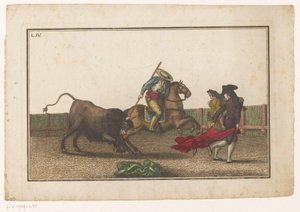 Picador Thrusts His Lance into a Bull (Coleccion de las principales suertes de una corrida de toros) (Verzameling van de belangrijkste manoeuvres bij het stierenvechten)