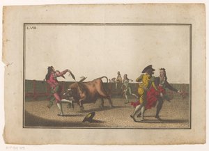 Bull Being Challenged with Banderillas (Collection of the Main Maneuvers in Bullfighting) by Luis Fernandez Noseret
