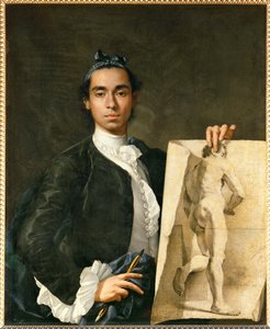 Portrait of the Artist Holding an Academy