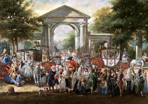 Party at the Botanic Garden by Luis Paret y Alcazar