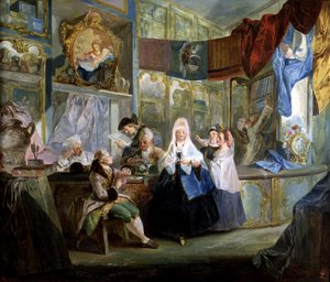 The silk shop by Luis Paret y Alcazar