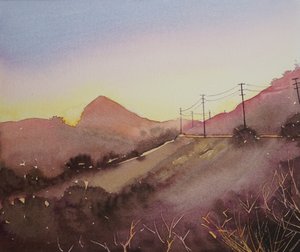 Warm Mountain Sunset by Luisa Millicent