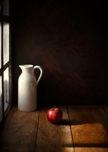 Apple and Pitcher Still Life by Luiz Laercio