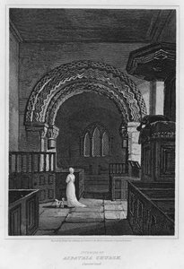 Interior of Aspatria Church, Cumberland by Luke (after) Clennell
