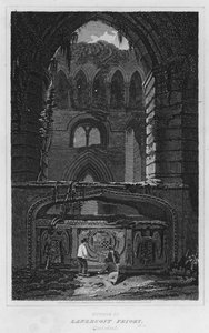 Interior of Lanercost Priory, Cumberland by Luke (after) Clennell