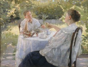 In the Garden, 1911 by Lukjan Vasilievich Popov