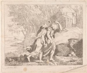 Deucalion and Pyrrha after the Flood