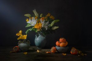 Autumn Blooms and Fruit